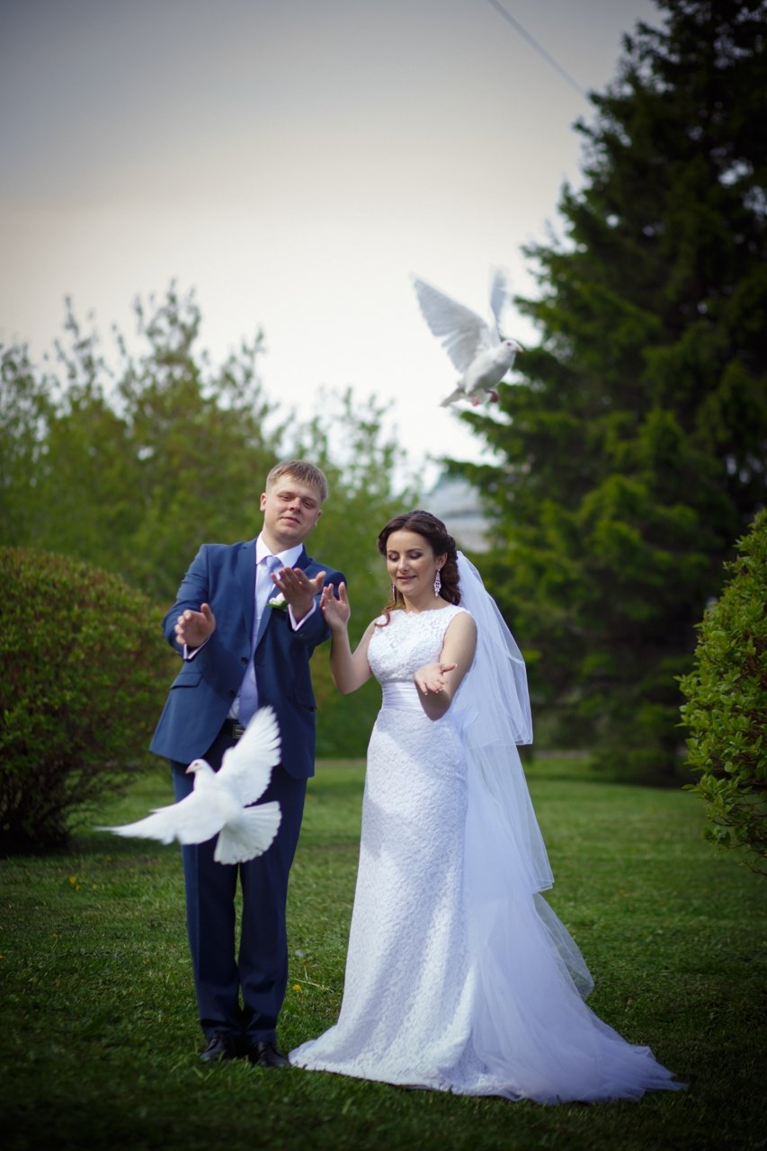 Свадебные голуби в Томске